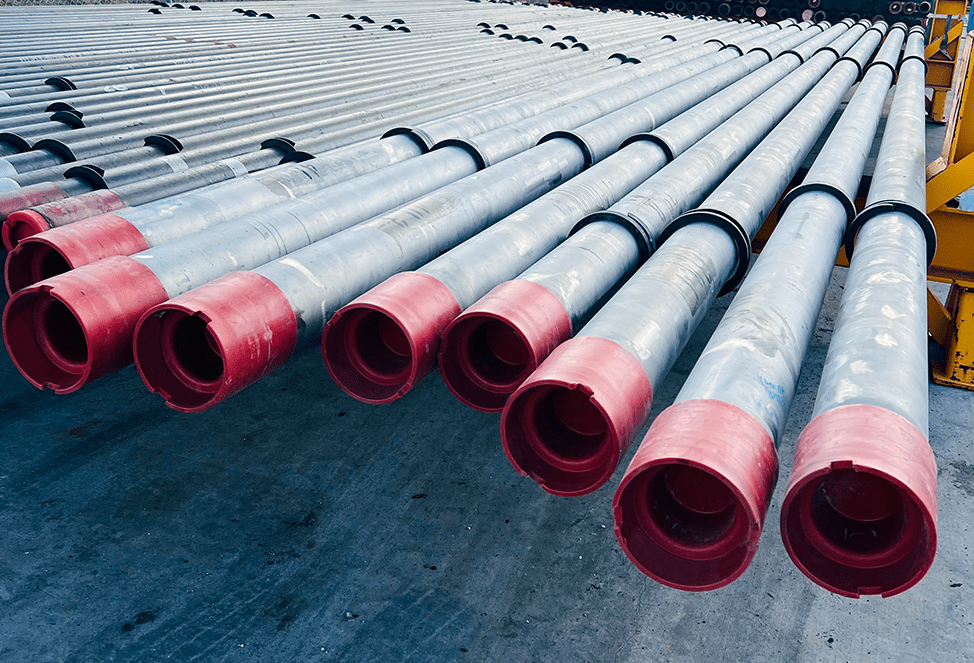 Pipe in yard at RGR Global Logistics LLC